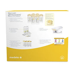 Medela Breast Milk Storage Solution Set, Breastfeeding Supplies & Containers, Breastmilk Organizer, Made Without BPA, Clear, 45 Piece Set