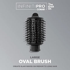 INFINITIPRO BY CONAIR The Knot Dr. Large Oval Brush, Create Glam Waves on Medium to Long Hair, Compatible with INFINITIPRO BY CONAIR The Knot Dr. Dryer Brushes