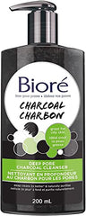 Biore Deep Cleansing Charcoal Duo, Deep Pore Charcoal Cleanser and Pore Strips for the face, blackhead removal with Natural Charcoal for Oily Skin, Dermatologist Tested and Vegan Friendly