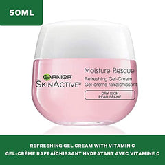 Garnier Moisture Rescue Refreshing Gel-Cream for Dry Skin. 24H Hydration, 50 mL