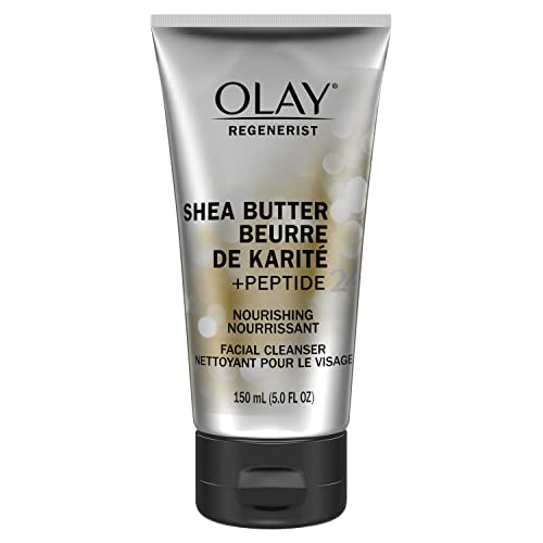 Olay Regenerist Shea Butter + Peptide 24 Nourishing Face Wash, Fragrance-Free, 150 ml