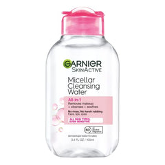 Garnier SkinActive Micellar Cleansing Water, All-in-1 Makeup Remover and Facial Cleanser, For All Skin Types, 3.4 fl oz