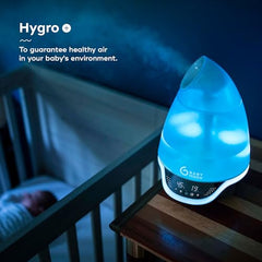 Babymoov Hygro Plus | 3-in-1 Humidifier, Multicolored Night Light & Essential Oil Diffuser|Automatic Operation for Easy Use and Care