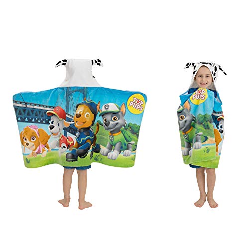 Franco Kids Bath and Beach Hooded Towel Wrap, 24 in x 50 in, Paw Patrol