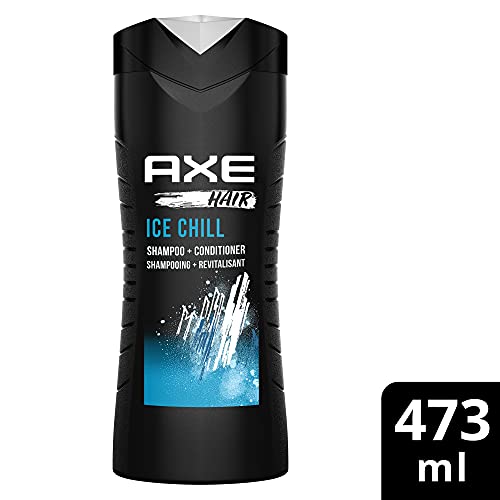 AXE 2-in-1 Shampoo and Conditioner for Clean & Strong Hair Ice Chill Iced Mint & Lemon Men's Shampoo & Conditioner in a 100% Recycled Bottle 473 ML