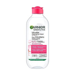 Garnier Micellar Cleansing Water, All-in-One Makeup Remover, Cleanses and Soothes Skin, Ideal for Face, Eyes & Lips, No Rinsing, For Dry & Sensitive Skin, 400ml