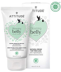 ATTITUDE Pregnancy Cream for Tired Legs, EWG Verified, Dermatologically Tested, Vegan and Cruelty-free Maternity Products, Mint, 150 mL