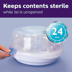 Philips AVENT Microwave Steam Sterilizer for Baby Bottles, Pacifiers, Cups and More, SCF281/05