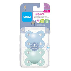 MAM Start Matte Newborn Pacifiers (2 pack, 1 Sterilizing Pacifier Case), Newborn Baby Boy Pacifiers, Best Pacifier for Breastfed Babies, Self Sterilizing Baby Pacifier Case