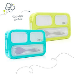 bblüv - Bentö - Small Sealed Lunchbox with Spork, Kids Leak-Proof, On-the-Go Meal, Snack Packing, BPA Free - For Kids (Lime)