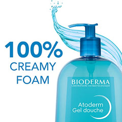 Bioderma - Atoderm - Shower Gel - Moisturizing Body and Face Wash - for Family with Normal to Dry Sensitive Skin - 6.67 fl.oz.