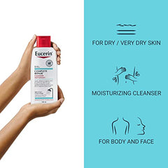 EUCERIN Complete Repair Cleanser for Dry to Very Dry Skin | Face & Body Wash, 500mL | Eucerin Body Wash | Fragrance-free Cream | Non-Greasy Cream | Recommended by Dermatologists