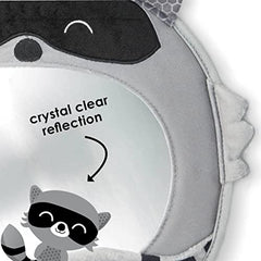 Diono Easy View™ Racoon Character Baby Car Mirror, Safety Car Seat Mirror for Rear facing Infant, Fully Adjustable, Wide Crystal Clear View, Shatterproof, Crash Tested