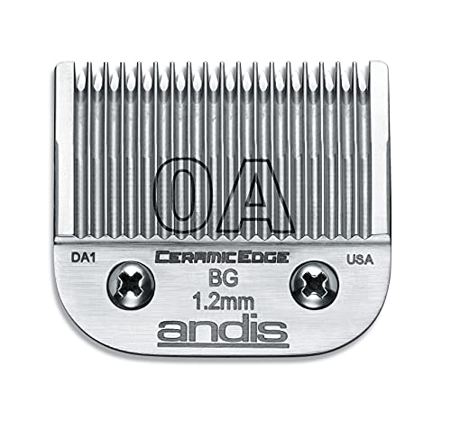 Andis CeramicEdge Carbon-Infused Steel Pet Clipper Blade, Size-0A, 3/64-Inch Cut Length (64470)