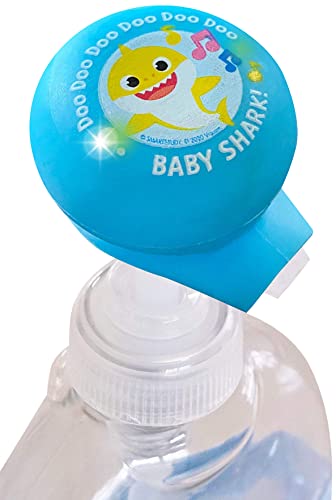 Baby Shark Musical Soap Pump Topper and Timer for Kids Hand Washing, Blue, 2 Pack