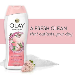 Olay Fresh Outlast Body Wash, White Strawberry & Mint, 22 fl oz