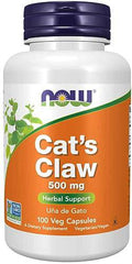 NOW Supplements Cats Claw 500mg Capsules, 100 Count