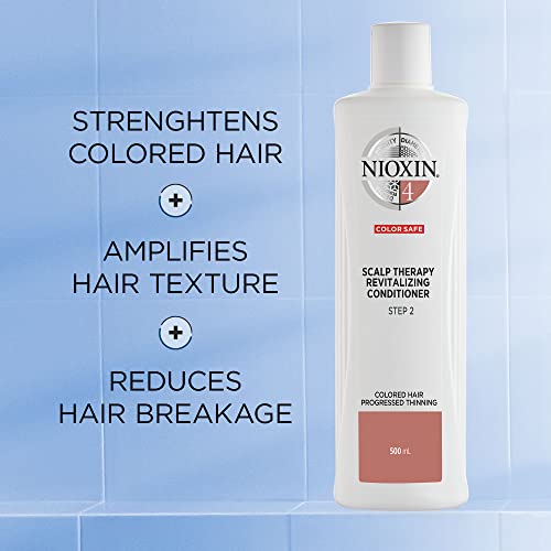 Nioxin System 4 Scalp Therapy Conditioner, For Color Treated Hair With Progressed Thinning, 16.9 fl oz