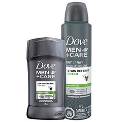 Dove Men+Care Stain Defense Fresh 72H Protection Antiperspirant Deodorant Stick for Men Anti-White Marks and Yellow Stains 76 g