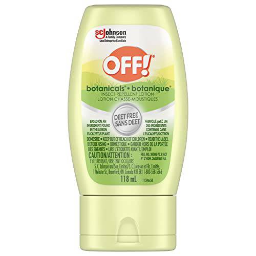 OFF! Botanicals Deet Free Insect and Mosquito Repellent Lotion, Made from Plant-Based Formula, 118 mL