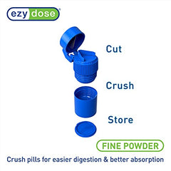 EZY DOSE pill crusher and Grinder, Crushes Pills, Tablets, Stainless Steel Blade, Removable Drinking Cup 1 count