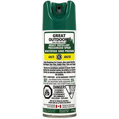 Great Outdoors Insect Repellent Spray - 175 G Aerosol 25% Deet - Adults 175 Gram