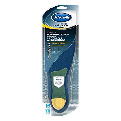 Dr. Scholl's LOWER BACK Pain Relief Orthotics. Clinically Proven Immediate and All-Day Relief of Lower Back Pain (for Men's 8-14, also available for Women's 6-10)