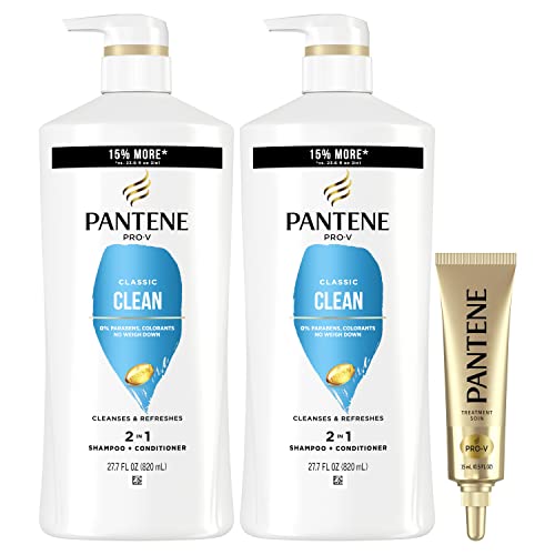 PANTENE PRO-V Classic Clean 2in1 Shampoo + Conditioner Twin Pack, 27.7 fl oz/ 820 mL