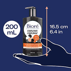 Bioré Charcoal Acne Clearing Cleanser, Salicylic Acid Facial Wash for Oily, Acne Prone Skin (200 mL) - Packaging May Vary