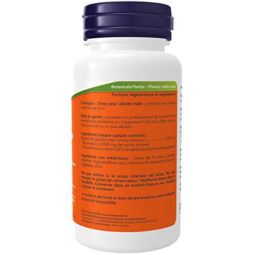 NOW Supplements Stinging Nettle Root Extract 250mg Capsules, 90 Count