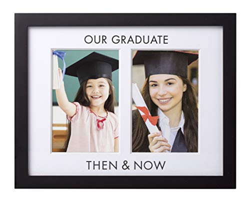 Pearhead Then and Now Graduation Frame, Celebrate Milestones and Capture First and Last Graduation Photos in Graduation Cap and Gown