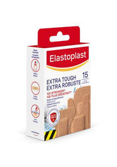 ELASTOPLAST Heavy Fabric Waterproof Adhesive Bandages, 15 Assorted Shapes