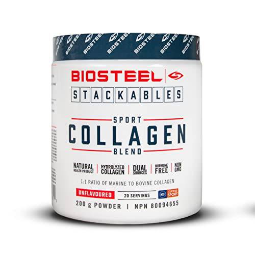 BioSteel Stackables Sport Collagen Blend, Hydrolyzed Collagen Non-GMO Formula, 20 Servings