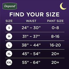 Depend Night Defense Adult Incontinence Underwear for Women, Disposable, Overnight, Small, Blush, 16 Count