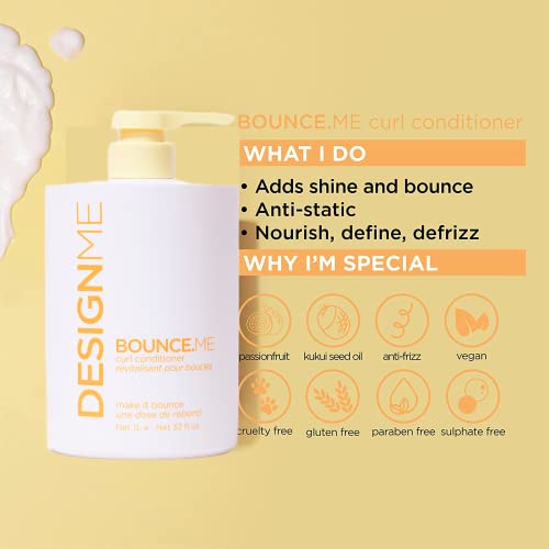 DESIGNME BOUNCE.ME Curl Conditioner with Argan Oil and Anti-frizz formula | Extra Nourishment and Protection | Provides Moisture Curl and Shine for Curly Hair, 1L