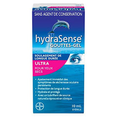 hydraSense Ultra Eye Drops For Dry Eyes - Preservative Free Eye Drops, Gel Drops For Immediate Comfort And Extended Protection, Dry Eye Relief, Naturally Sourced, Can Use With Contacts, 10mL