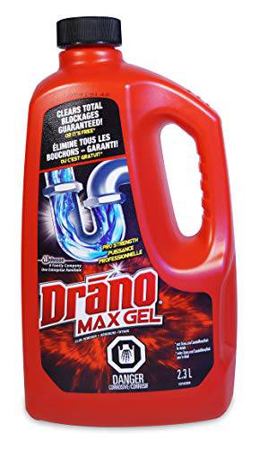 Drano Max Gel Drain Clog Remover and Cleaner, Unclogs and Removes Blockages from Showers and Sinks, 2.3L - Zecoya