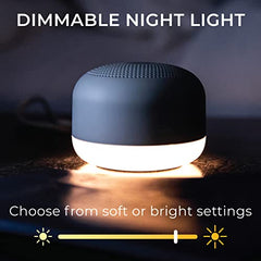 Yogasleep Travel Mini Portable White Noise Sound Machine - 6 Soothing Sounds - Soft Dimmable Night Light - Compact Sleep Therapy for Adults and Baby - USB Rechargeable - Lanyard for Easy Hanging (Gray)