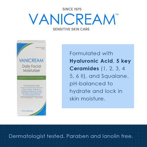 Vanicream Daily Facial Moisturizer - 3 fl oz - Formulated Without Common Irritants for Those with Sensitive Skin