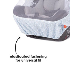 Diono Infant Car Seat Cover, Universal Weather Protection Canopy for Baby, Adjustable and Breathable with Insect Net, Blue