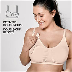 Medela 3 in 1 Nursing and Pumping Bra | Breathable, Lightweight for Ultimate Comfort When Feeding, Electric Pumping or in-Bra Pumping, Chai, Large