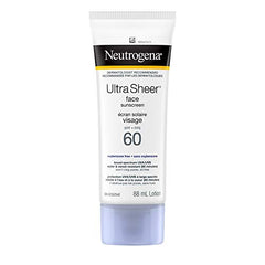 Neutrogena Suncare Neutrogena ultra Sheer Face Sunscreen Spf 60, Non-Greasy, Lightweight, 88 ml