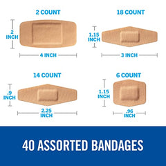 Nexcare™ Duo Bandages DSA-40-CA, Assorted Sizes, 40/pack