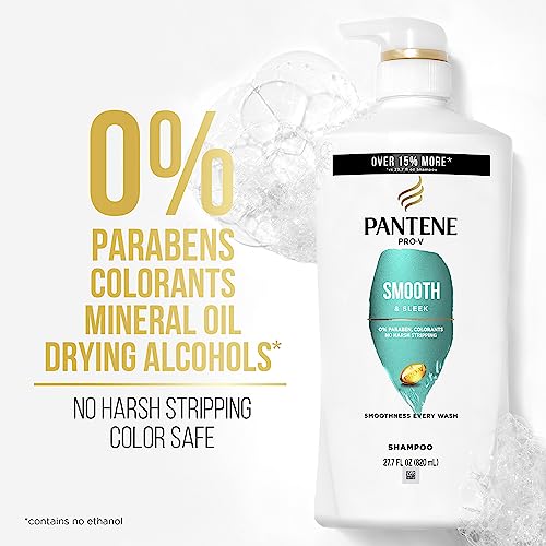 PANTENE PRO-V Smooth & Sleek Shampoo, 27.7oz/820mL