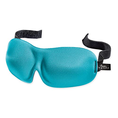 Bucky 40 Blinks Ultralight & Comfortable Contoured, No Pressure Eye Mask for Travel & Sleep, Perfect With Eyelash Extensions - French Blue