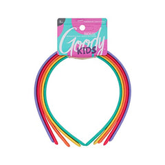 Goody Kids Headband, 5 Piece Multicolour Thin Fabric Headband for Happy Kids