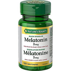 Nature's Bounty Melatonin Pills, Supplement, Helps Reset Body's Sleep Wake Cycle, 3mg, 120 Tablets