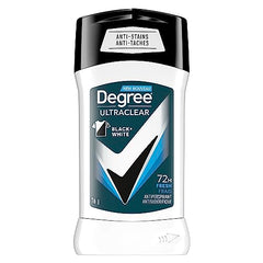 Degree Men UltraClear Black + White Fresh Antiperspirant Deodorant Stick for 72H Sweat & Odour Protection Men's Deodorant with anti white marks and yellow stains 76 g