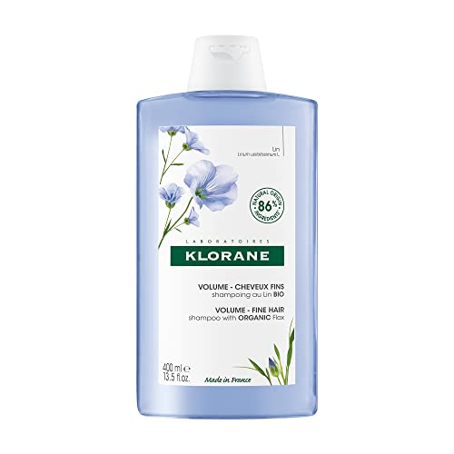 Klorane - Shampoo with Organic Flax - Volume - Fine & flat hair - SLS/SLES-Free - 400ml