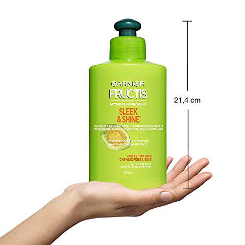 Garnier Fructis Sleek & Shine, Leave In Cream, 300 mL - Zecoya